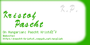 kristof pascht business card